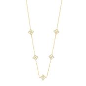 Absolute CZ Floral Necklace, Gold