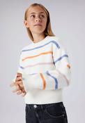 Name It Kid Girl Olen Long Sleeve Stripe Jumper, White image