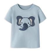 Name It Baby Boy Hole Giraffe Short Sleeve Tee, Blue
