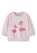 Name It Baby Girl Hall Flamingo Long Sleeve Sweater, Pink image