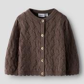 Name It Baby Girl Najsa Long Sleeve Cardigan, Brown