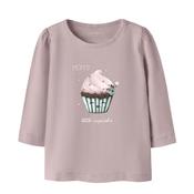 Name It Baby Girl Nu Cupcake Long Sleeve Top, Purple