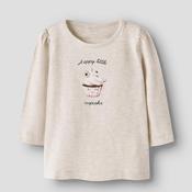 Name It Baby Girl Nu Cupcake Long Sleeve Top, Beige