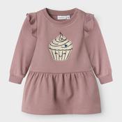 Name It Baby Girl Nilda Cupcake Sweater Dress, Purple