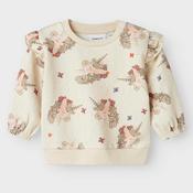 Name It Baby Girl Noise Long Sleeve Sweater, Beige