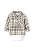 Name It Baby Boy Resoren Shirt Romper, Buttercream image