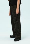 Name It Kid Girl Bella Wide Leg Animal Print Trouser, Brown image
