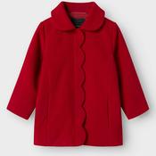 Name It Mini Girl Merry Long Sleeve Coat, Red image