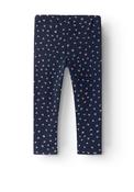 Name It Mini Girl Davina Heart Sweat Fleece Legging, Dark Sapphire image