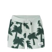 Name It Mini Boy Jace Tropical Sweat Shorts, Green image