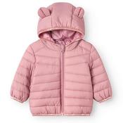 Name It Baby Girl Marble Padded Hooded Jacket, Pink