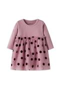 Name It Baby Girl Nagina Polka Dot Tulle Dress, Pink image