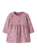 Name It Baby Girl Heart Long Sleeve Dress, Pink image