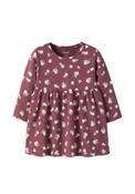 Name It Baby Girl Floral Long Sleeve Dress, Wine image
