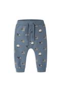 Name It Baby Boy Vroels Truck Print Pant, Blue image