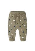 Name It Baby Boy Vroels Dino Print Pant, Green image