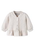 Name It Baby Girl Naena Long Sleeve Peplum Cardigan, Cream image