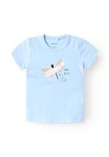 Name It Baby Girl Hyria Short Sleeve Top, Chambray Blue image