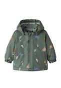 Name It Baby Boy Max Dino Hooded Coat, Green image