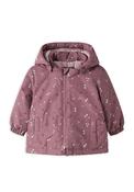 Name It Baby Girl Maxi Floral Hooded Coat, Pink image