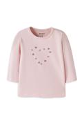 Name It Baby Girl Vube Heart Long Sleeve Top, Pink image