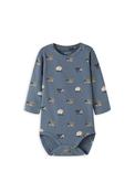Name It Baby Boy Vroels Truck Long Sleeve Bodysuit, Blue image