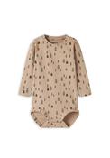 Name It Baby Boy Vroels Forest Long Sleeve Bodysuit, Beige image