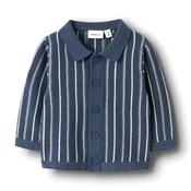 Name It Baby Boy Floppi Long Sleeve Cardigan, Blue image