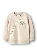 Name It Baby Boy Hall Giraffe Long Sleeve Sweater, Beige image