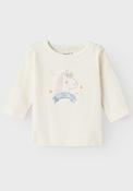 Name It Baby Girl Lolai Long Sleeve Top, Jet Stream image