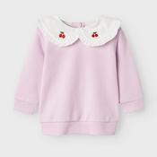 Name It Baby Girl Benine Long Sleeve Sweater, Winsome Orchid