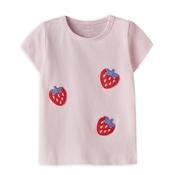Name It Baby Girl Jeanelle Strawberry Tee, Pink image