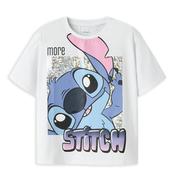 Name It Kid Girl Stitch Print Short Sleeve Tee, White image