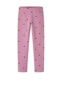 Name It Kid Girl Davina Heart Fleece Lined Leggings, Pink image