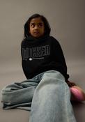 Name It Kid Girl Nirdi Wicked Long Sleeve Hoodie, Black image