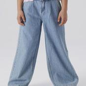 Name It Kid Girl Bella Stripe Jean, Light Blue image