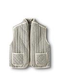 Name It Kid Girl Tecka Check Waistcoat, Beige image