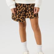 Name It Kid Girl Belate Animal Print Wrap Skort, Brown image