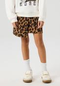 Name It Kid Girl Belate Animal Print Wrap Skort, Brown image