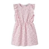 Name It Kid Girl Floral Frill Sleeve Dress, Pink image