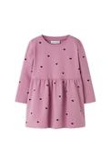 Name It Mini Girl Davina Heart Sweat Dress, Pink image