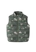 Name It Mini Boy My Lane Construction Print Gilet, Green image
