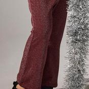 Name It Mini Girl Roisin Glitter Flare Trouser, Wine