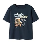 Name It Mini Boy Difus Space Teddy Short Sleeve Tee, Navy image