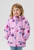 Name It Mini Girl Maxi Floral Hooded Coat, Pink image