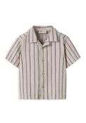 Name It Mini Boy Jax Short Sleeve Stripe Shirt, Beige image