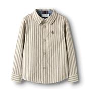 Name It Mini Boy Rekid Long Sleeve Stripe Shirt, Beige image
