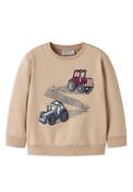 Name It Mini Boy Tractor Long Sleeve Sweater, Beige image