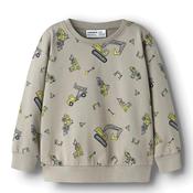 Name It Mini Boy Vildar Print Long Sleeve Sweater, Beige
