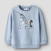Name It Mini Boy Finn Foil Dino Sweater, Blue